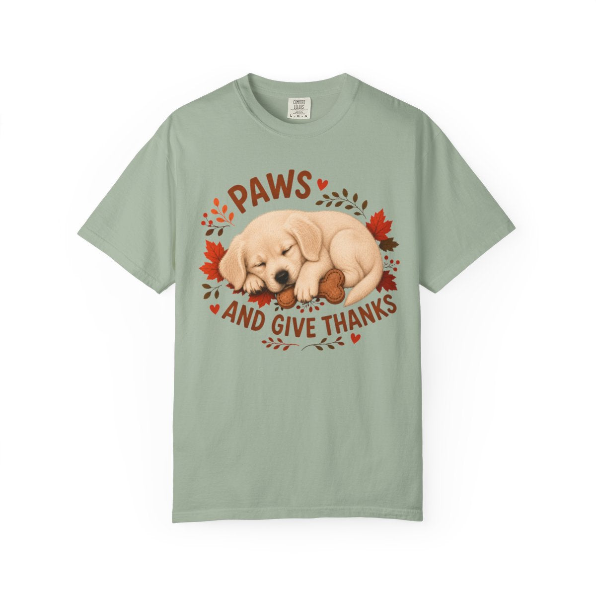 English Cream Golden Retriever Thanksgiving Shirt, Paws Give Thanks Tee, Fall Dog Lover Gift