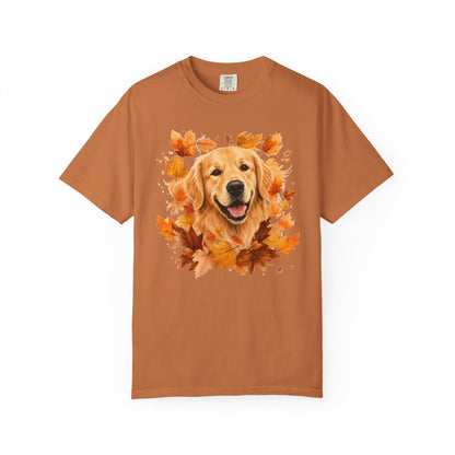 Golden Retriever Fall Shirt | Autumn Dog Mom Comfort Colors Tee