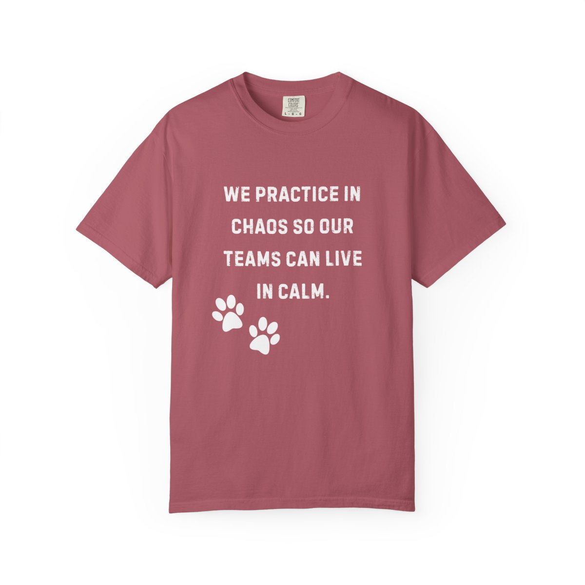 Dog Training Shirt – We Practice in Chaos So Our Teams Can Live in Calm Tee