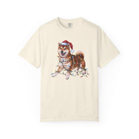 Load image into Gallery viewer, Brown Shiba Inu Christmas Lights Shirt, Festive Holiday Tee for Shiba Fans
