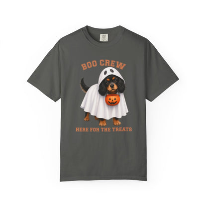 Black & Tan Cavalier Boo Crew Halloween Shirt, Here for the Treats Dog Mom Tee