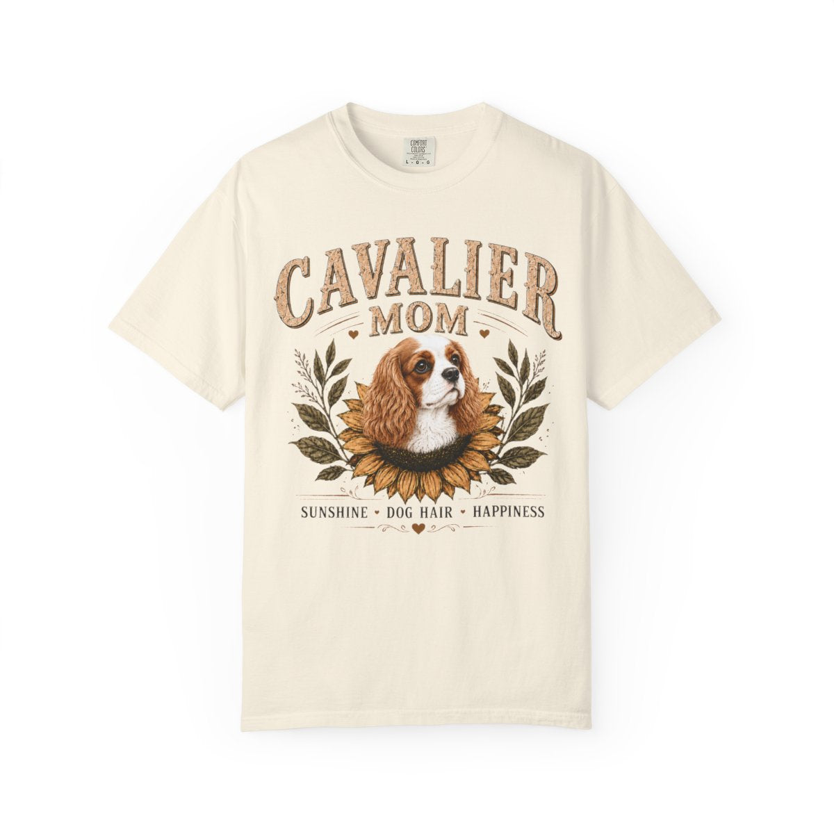 Blenheim Cavalier Mom Shirt, Cavalier King Charles Spaniel Tee, Sunflower Dog Lover Gift
