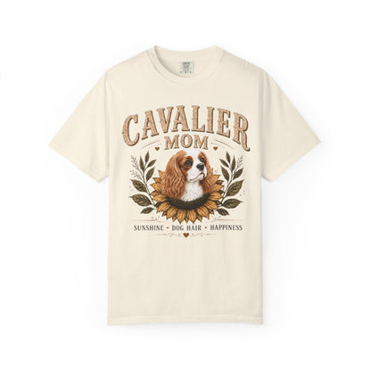 Blenheim Cavalier Mom Shirt, Cavalier King Charles Spaniel Tee, Sunflower Dog Lover Gift
