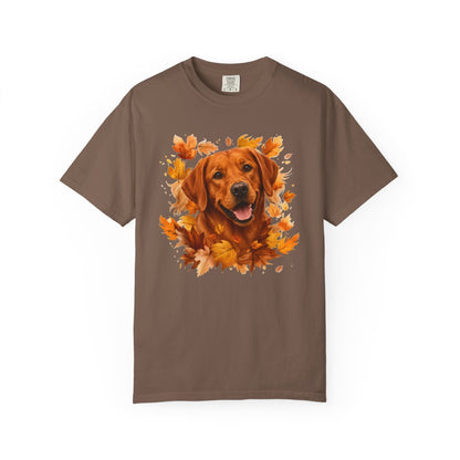 Fox Red Lab Fall Shirt, Autumn Dog Mom Comfort Colors Tee