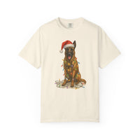 Load image into Gallery viewer, Belgian Malinois Christmas Lights Dog Shirt, Festive Holiday Tee for Malinois Fans
