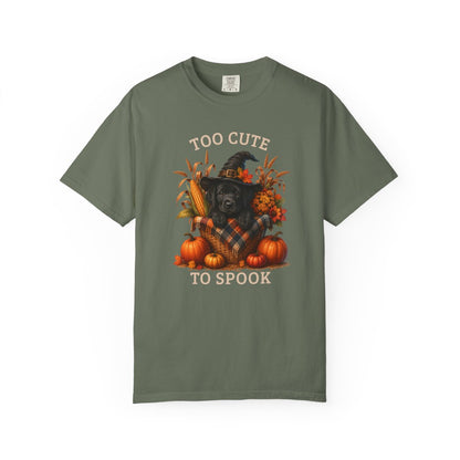 Black Lab Halloween Shirt, Too Cute To Spook Fall Dog Lover Tee