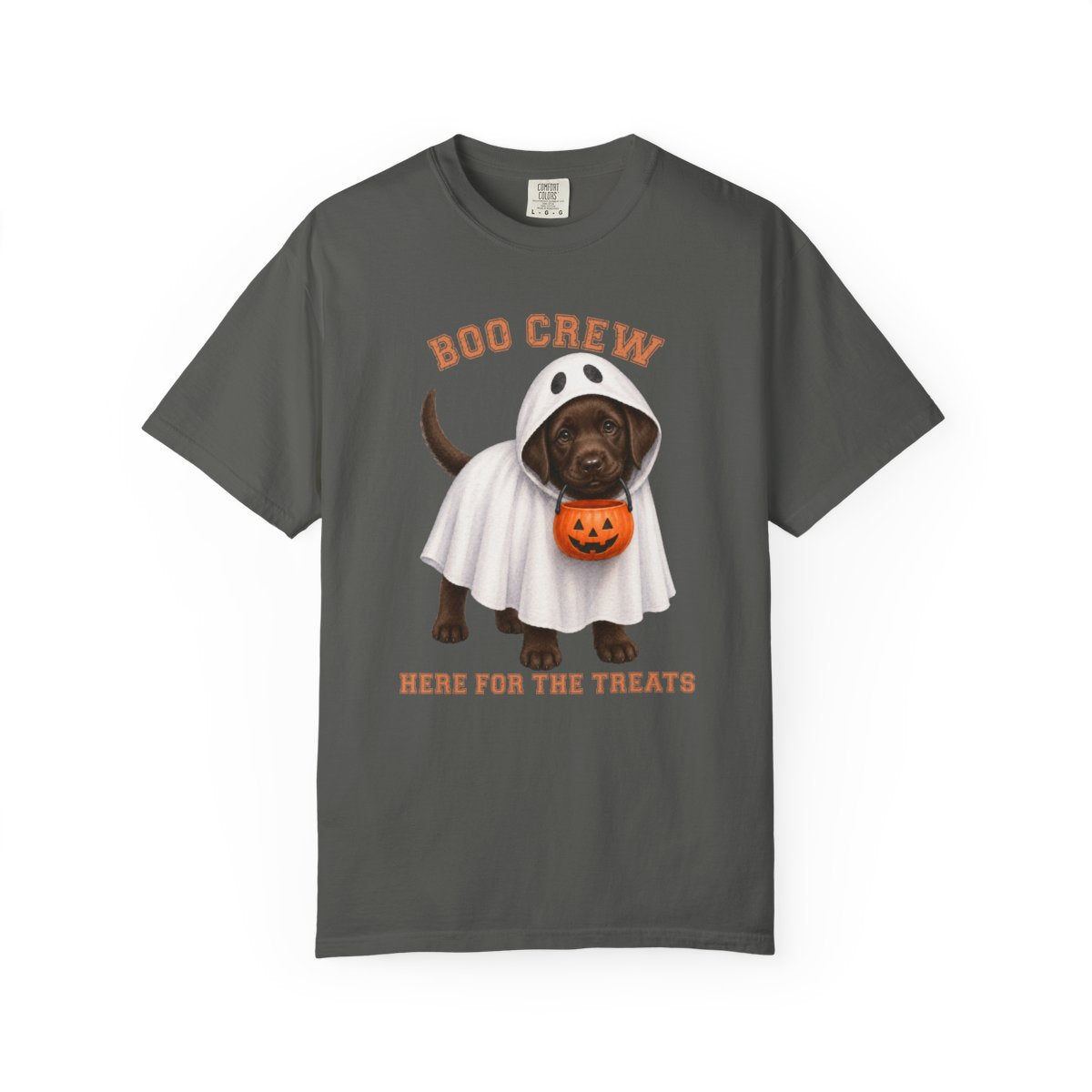Chocolate Lab Boo Crew Halloween Shirt, Here for the Treats Dog Mom Tee