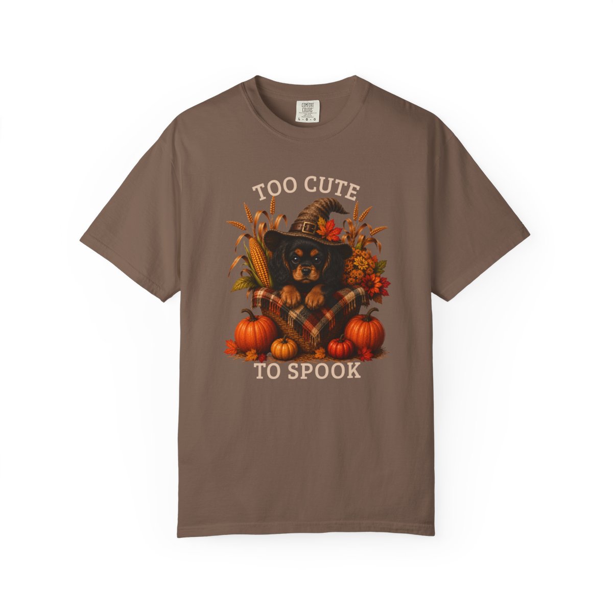 Black & Tan Cavalier Halloween Shirt, Too Cute To Spook Fall Dog Lover Tee