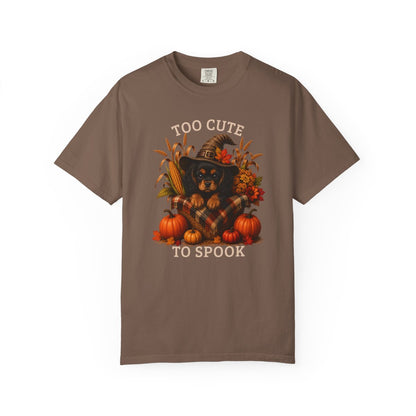 Black & Tan Cavalier Halloween Shirt, Too Cute To Spook Fall Dog Lover Tee