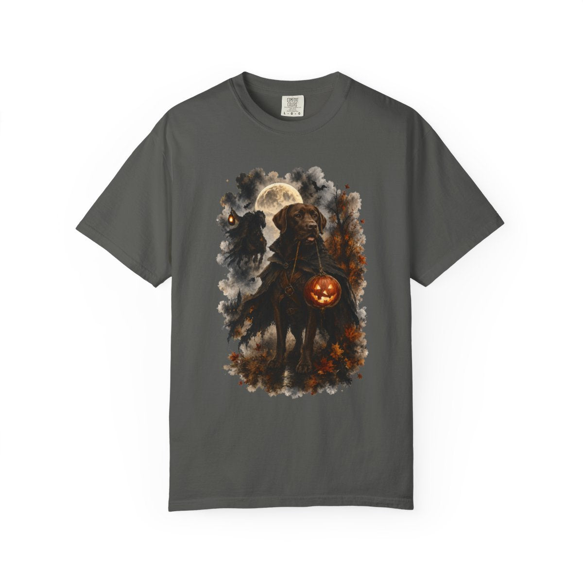 Chocolate Lab Headless Horseman Inspired Halloween Comfort Colors Shirt