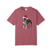 Load image into Gallery viewer, Boston Terrier Christmas Lights Shirt, Fun Holiday Tee for Terrier Lovers
