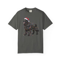 Load image into Gallery viewer, Black Newfoundland Christmas Lights Shirt, Cozy Holiday Tee for Gentle Giant Lovers
