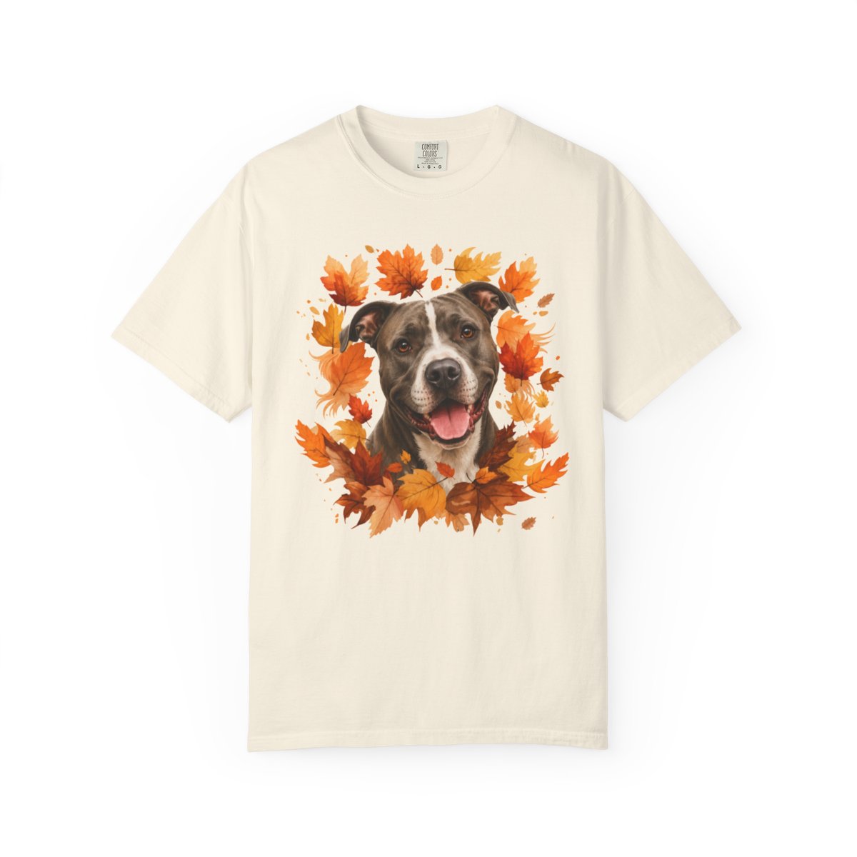 Pitbull Fall Shirt, Autumn Dog Mom Comfort Colors Tee