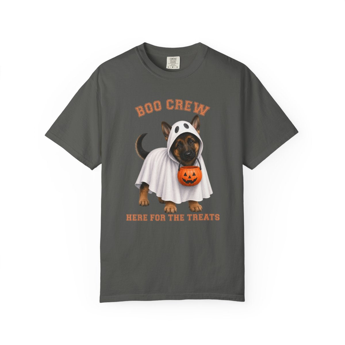 German Shepherd Boo Crew Halloween Shirt, Here for the Treats Dog Mom Tee