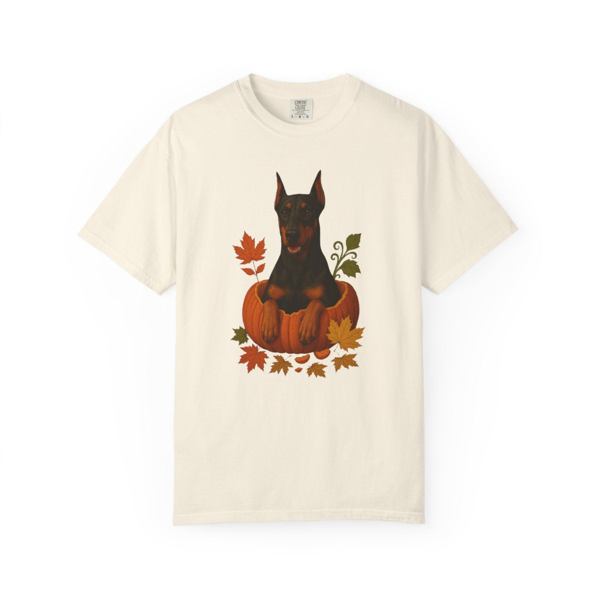 Doberman Pumpkin Fall T-Shirt, Cute Autumn Dog Lover Tee & Thanksgiving Gift