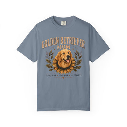 Golden Retriever Mom Shirt, Sunflower Golden Retriever Tee, Vintage Dog Lover Gift