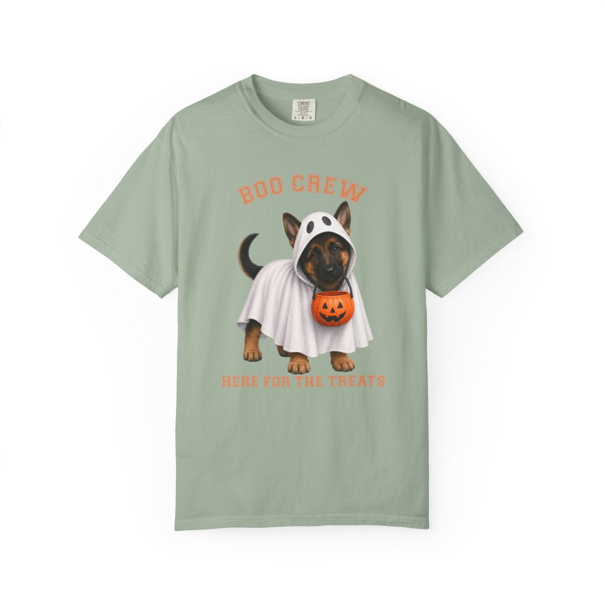 German Shepherd Boo Crew Halloween Shirt, Here for the Treats Dog Mom Tee