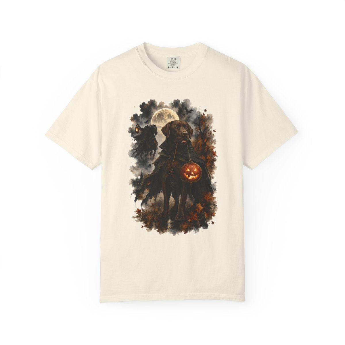 Chocolate Lab Headless Horseman Inspired Halloween Comfort Colors Shirt