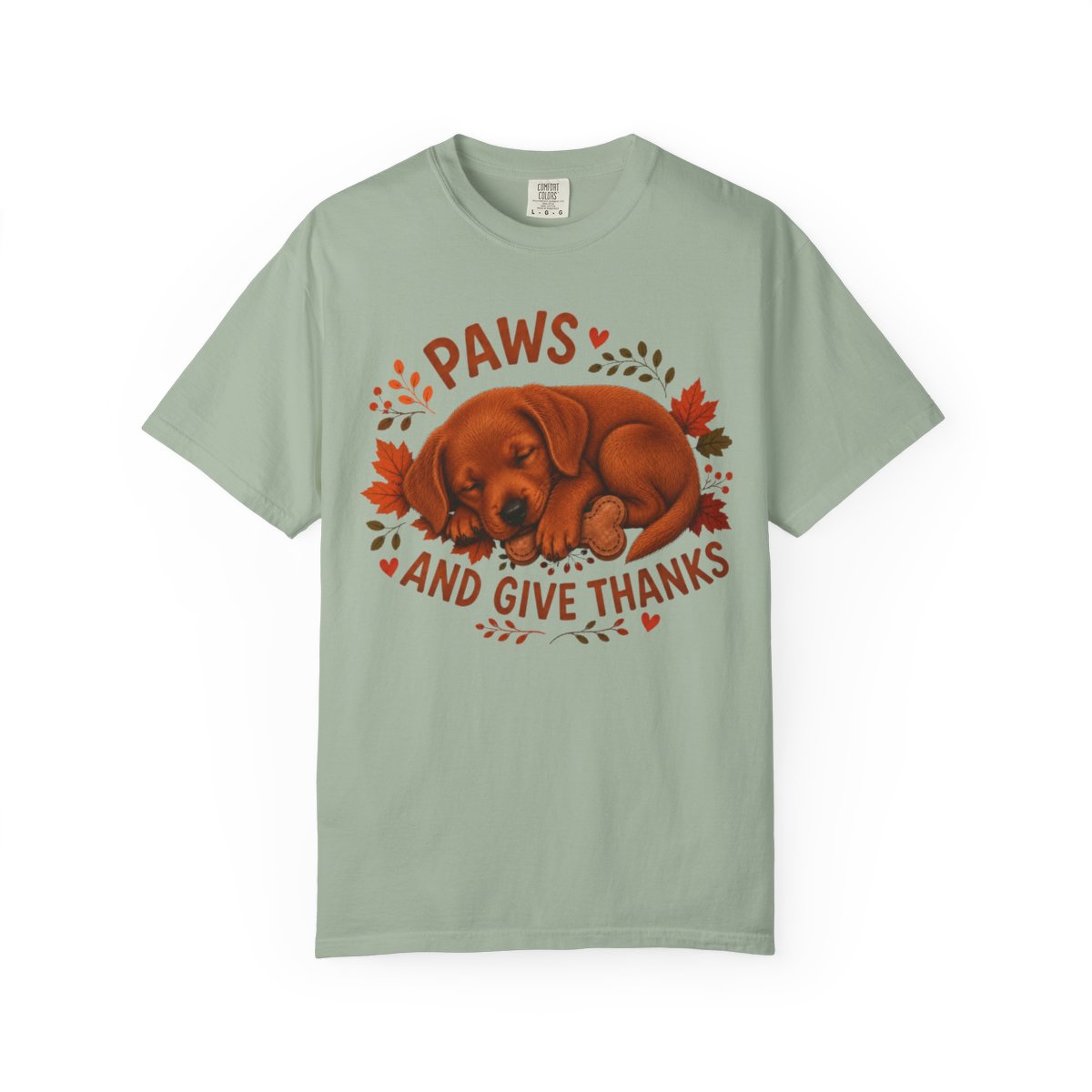 Fox Red Lab Thanksgiving Shirt, Paws Give Thanks Tee, Fall Labrador Retriever Lover Gift