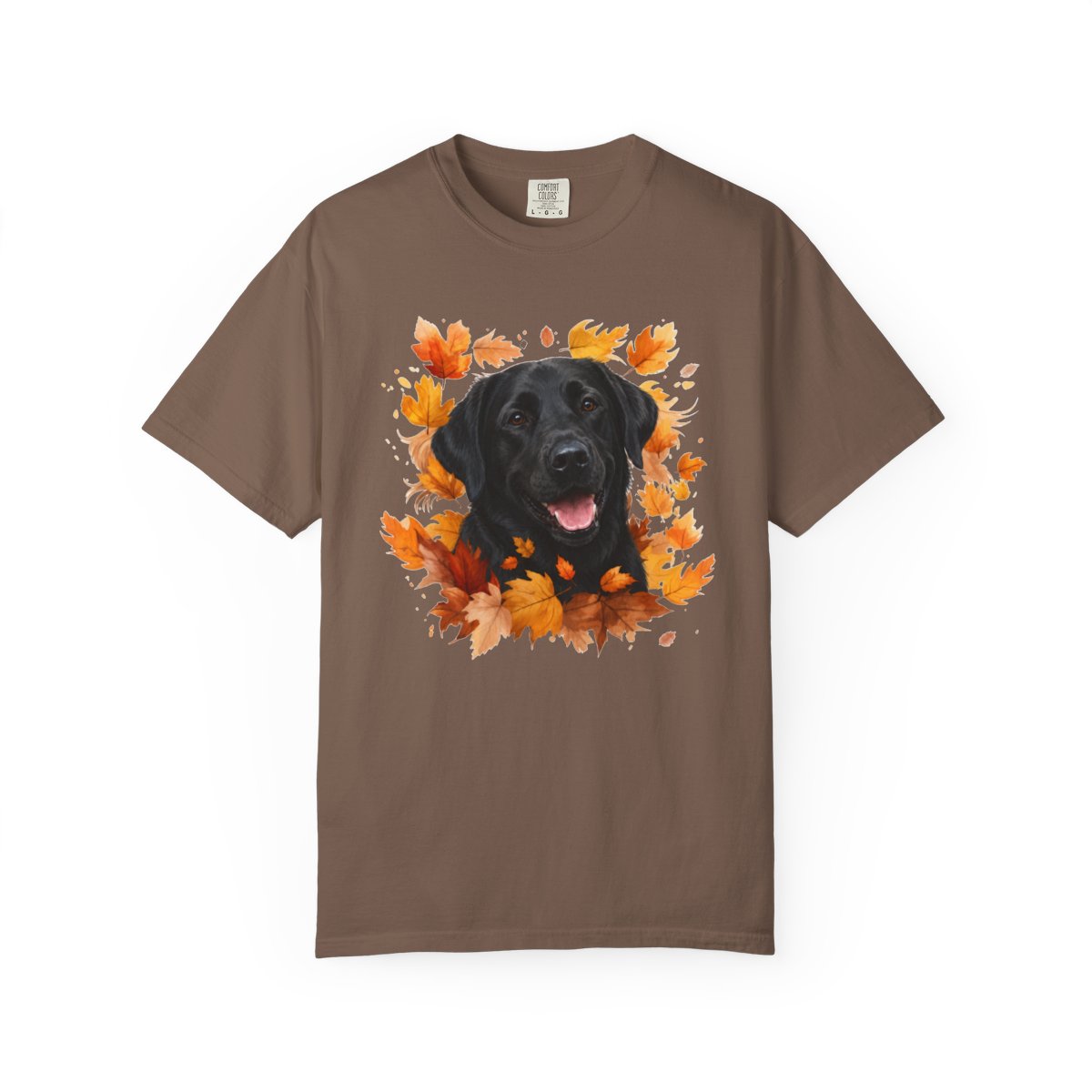 Black Lab Fall Shirt, Autumn Dog Mom Comfort Colors Tee