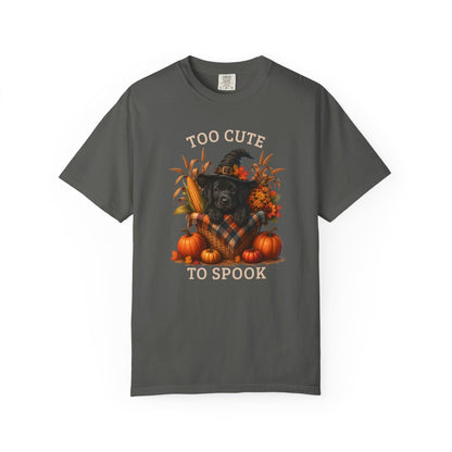 Black Lab Halloween Shirt, Too Cute To Spook Fall Dog Lover Tee
