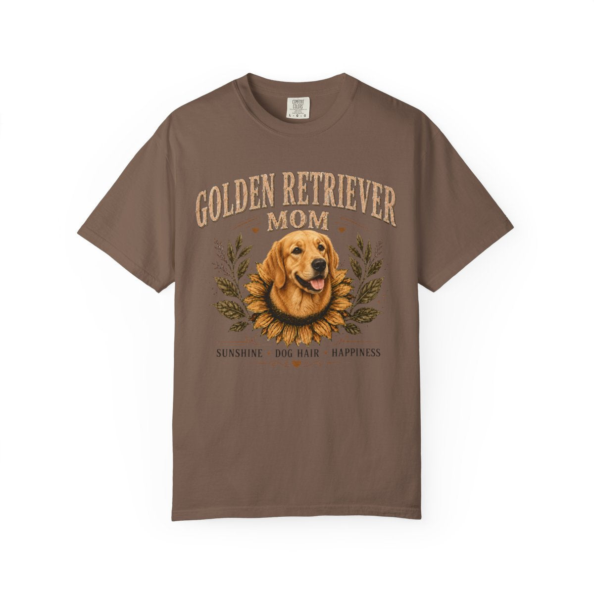 Golden Retriever Mom Shirt, Sunflower Golden Retriever Tee, Vintage Dog Lover Gift