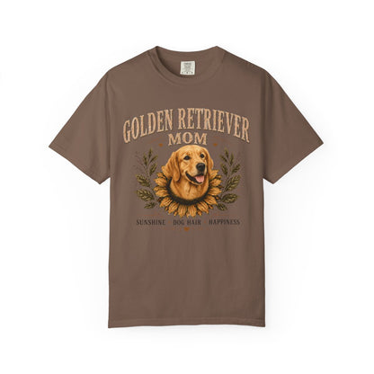 Golden Retriever Mom Shirt, Sunflower Golden Retriever Tee, Vintage Dog Lover Gift