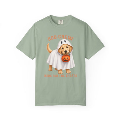 Golden Retriever Boo Crew Halloween Shirt, Here for the Treats Dog Mom Tee