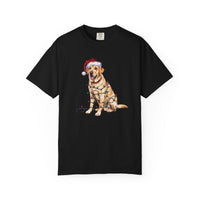 Load image into Gallery viewer, Christmas Yellow Labrador Shirt, Christmas Lights Dog Tee, Christmas Dog Tee, Lab Mom Tshirt, Gift for Dog Lover, Yellow Lab
