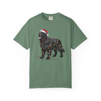 Load image into Gallery viewer, Black Newfoundland Christmas Lights Shirt, Cozy Holiday Tee for Gentle Giant Lovers
