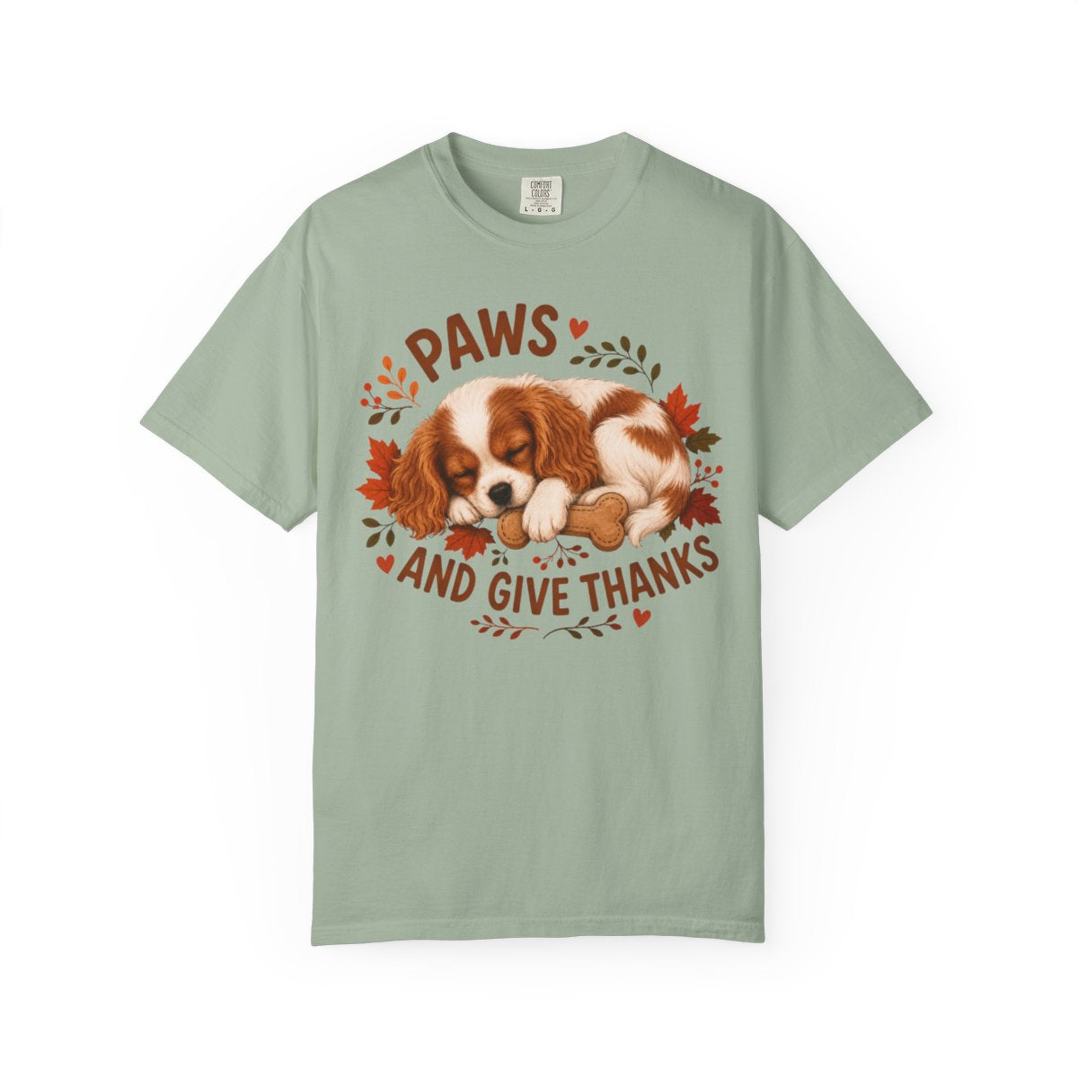 Blenheim Cavalier Thanksgiving Shirt, Paws Give Thanks Tee, Fall Cavalier Dog Lover Gift