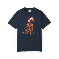 Load image into Gallery viewer, Vizsla Christmas Lights Shirt, Festive Holiday Tee for Bird Dog Lovers
