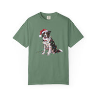 Load image into Gallery viewer, Christmas Border Collie Shirt, Christmas Lights Dog Tee, Christmas Dog Tee, Border Collie Mom Tshirt, Gift for Dog Lover, Border Collie
