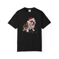 Load image into Gallery viewer, Christmas Bulldog Shirt, Christmas Lights Dog Tee, Christmas Dog Tee, Bulldog Mom Tshirt, Gift for Dog Lover, Bulldog
