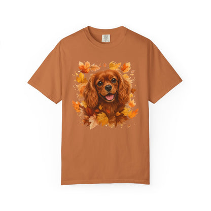 Ruby Cavalier Fall Shirt, Autumn Dog Mom Comfort Colors Tee
