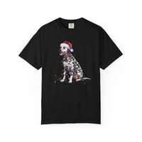 Load image into Gallery viewer, Dalmatian Christmas Lights Shirt, Festive Holiday Tee for Spotty Dog Lovers
