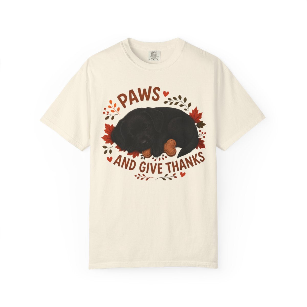 Black Lab Thanksgiving Shirt, Paws Give Thanks Tee, Fall Labrador Retriever Lover Gift