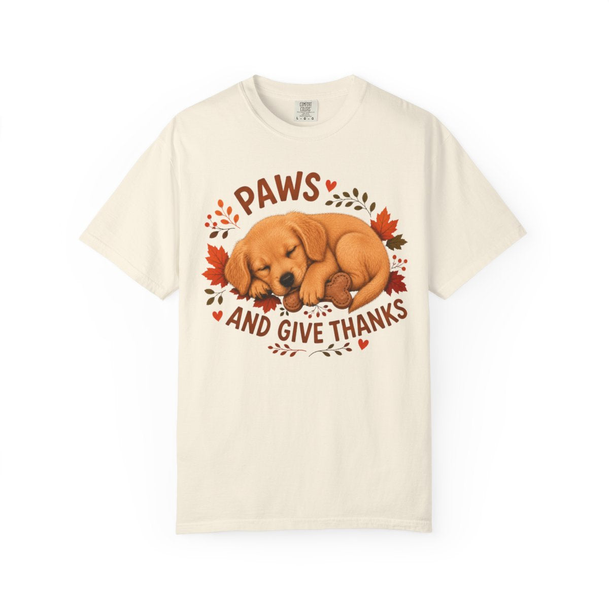 Golden Retriever Thanksgiving Shirt, Paws Give Thanks Tee, Fall Golden Retriever Lover Gift