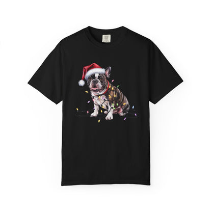 Christmas French Bulldog Shirt, Christmas Lights Dog Tee, Christmas Dog Tee, French Bulldog Mom Tshirt, Gift for Dog Lover, French Bulldog