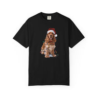Load image into Gallery viewer, Christmas Cocker Spaniel Shirt, Christmas Lights Dog Shirt, Christmas Dog, Cocker Spaniel Mom Shirt, Gift for Dog Lover, Cocker Spaniel
