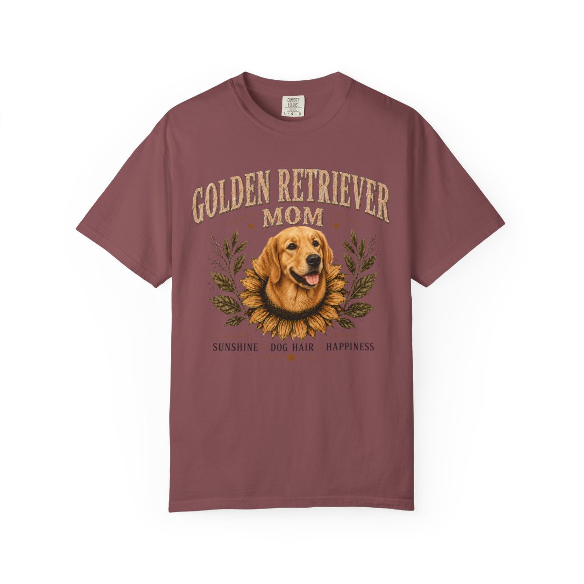Golden Retriever Mom Shirt, Sunflower Golden Retriever Tee, Vintage Dog Lover Gift