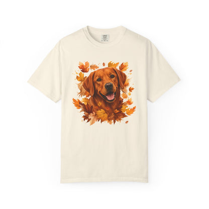Fox Red Lab Fall Shirt, Autumn Dog Mom Comfort Colors Tee