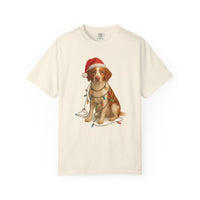Load image into Gallery viewer, Brittany Spaniel Christmas Lights Shirt, Festive Holiday Tee for Bird Dog Fans
