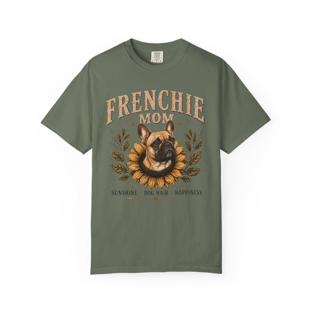 French Bulldog Mom Shirt, Frenchie Sunflower Tee, Vintage French Bulldog Lover Gift