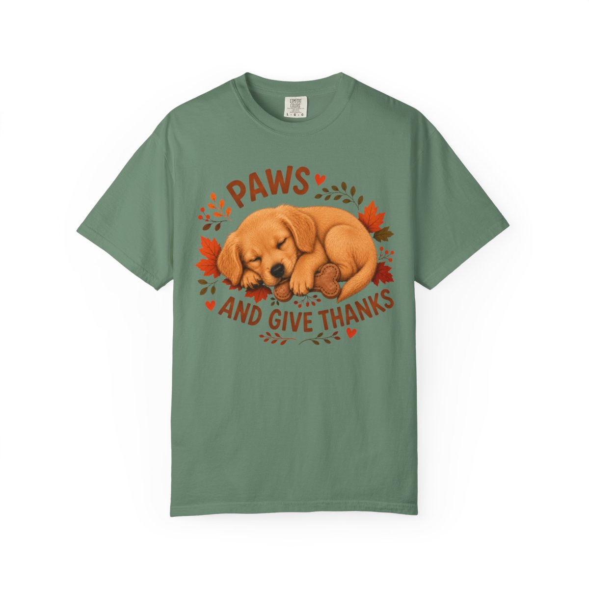 Golden Retriever Thanksgiving Shirt, Paws Give Thanks Tee, Fall Golden Retriever Lover Gift