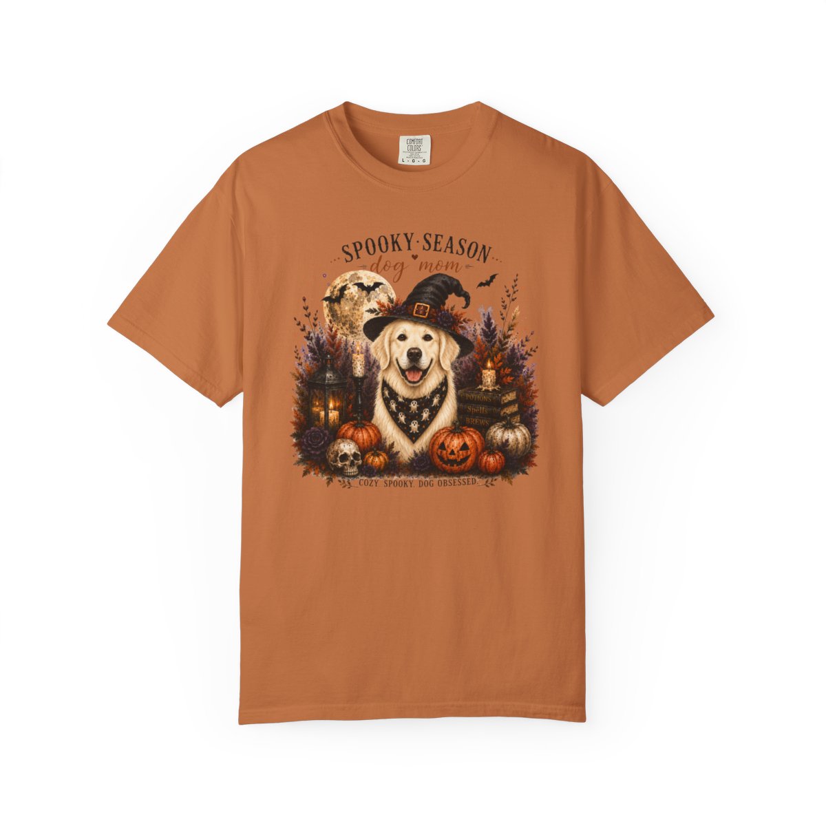 English Cream Golden Retriever Spooky Season Dog Mom Halloween Shirt