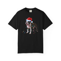 Load image into Gallery viewer, Boston Terrier Christmas Lights Shirt, Fun Holiday Tee for Terrier Lovers
