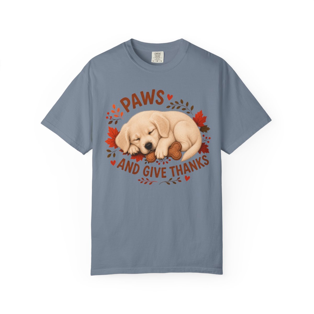 English Cream Golden Retriever Thanksgiving Shirt, Paws Give Thanks Tee, Fall Dog Lover Gift