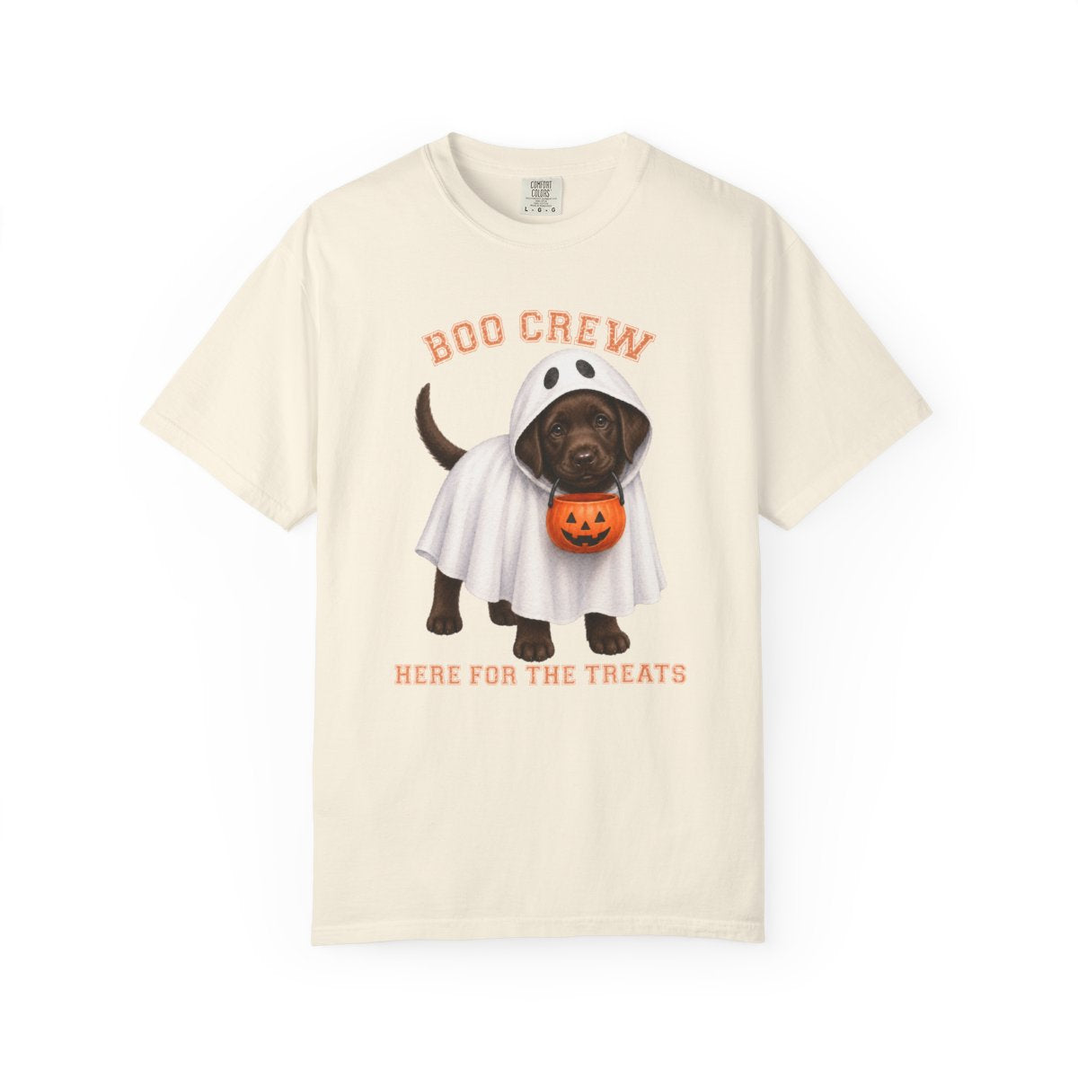 Chocolate Lab Boo Crew Halloween Shirt, Here for the Treats Dog Mom Tee