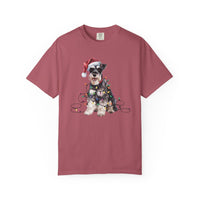 Load image into Gallery viewer, Schnauzer Christmas Lights Shirt, Festive Holiday Tee for Bearded Dog Lovers
